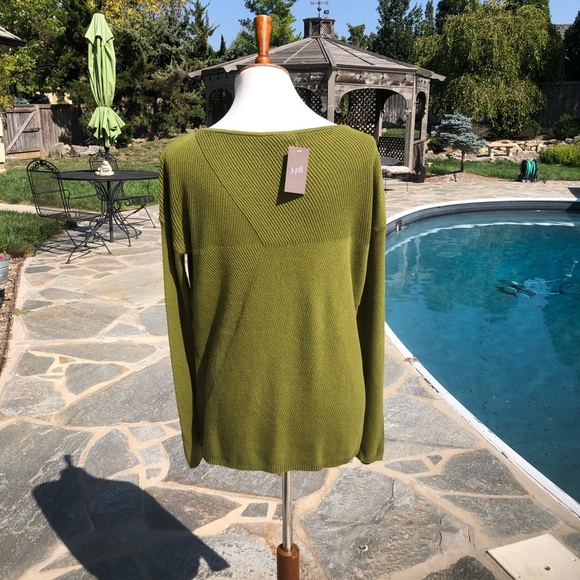 NWT J. Jill “Vine” green S sweater Christmas gift - Picture 3 of 7